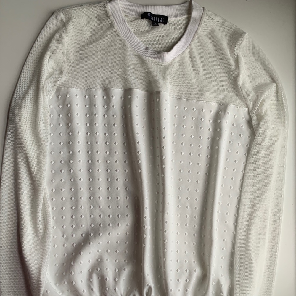 White Mesh Top - image 2